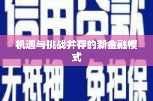新社机遇与挑战并存的新金融模式