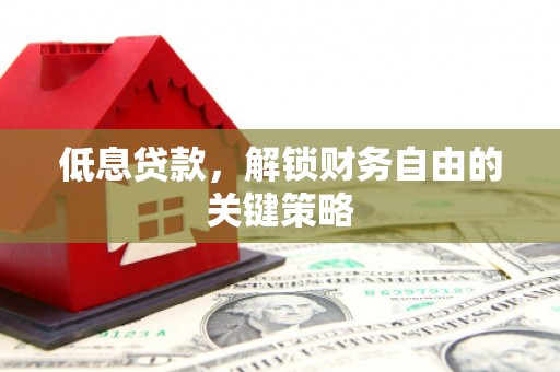 新社低息贷款，解锁财务自由的关键策略