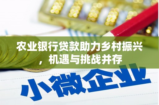 新社农业银行贷款助力乡村振兴，机遇与挑战并存
