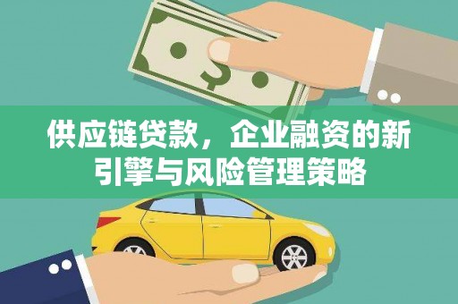 新社供应链贷款，企业融资的新引擎与风险管理策略