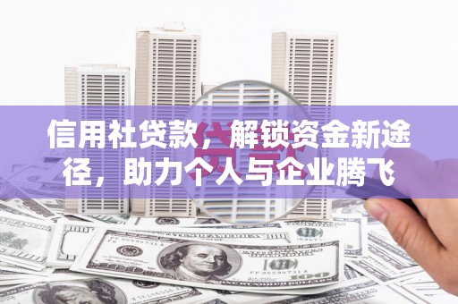 新社信用社贷款，解锁资金新途径，助力个人与企业腾飞