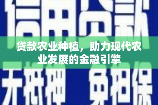 新社贷款农业种植，助力现代农业发展的金融引擎