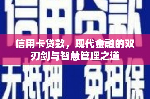 新社信用卡贷款，现代金融的双刃剑与智慧管理之道