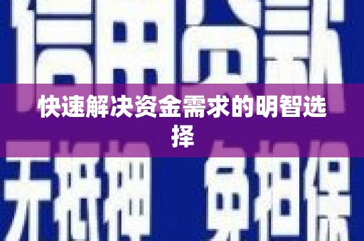 新社快速解决资金需求的明智选择