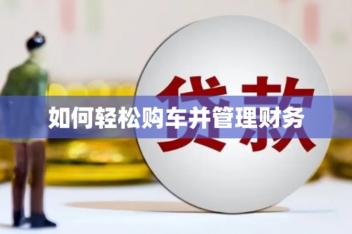 新社如何轻松购车并管理财务