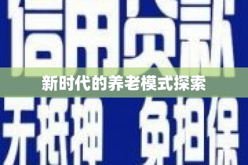 新社新时代的养老模式探索